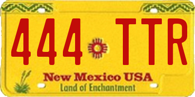 NM license plate 444TTR