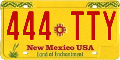 NM license plate 444TTY
