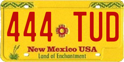NM license plate 444TUD