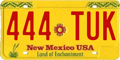 NM license plate 444TUK