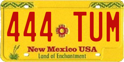 NM license plate 444TUM