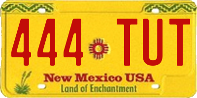 NM license plate 444TUT