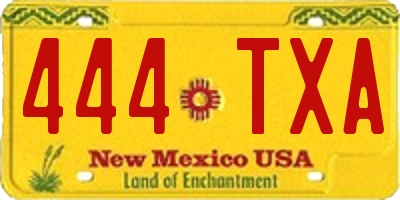NM license plate 444TXA