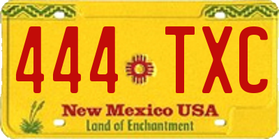 NM license plate 444TXC