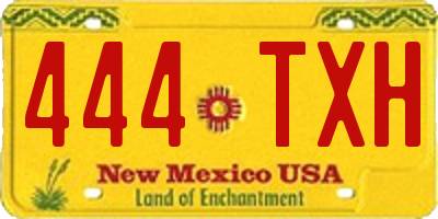NM license plate 444TXH