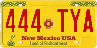 NM license plate 444TYA