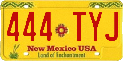 NM license plate 444TYJ
