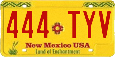 NM license plate 444TYV