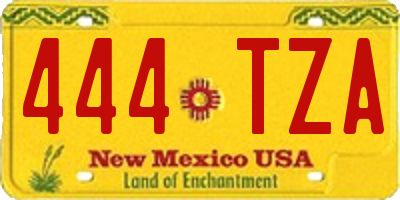 NM license plate 444TZA