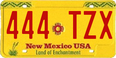 NM license plate 444TZX