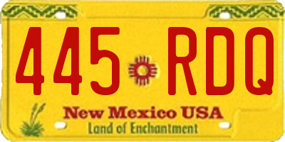 NM license plate 445RDQ
