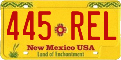 NM license plate 445REL