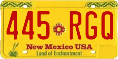 NM license plate 445RGQ