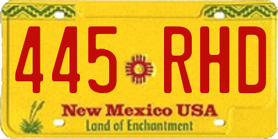 NM license plate 445RHD