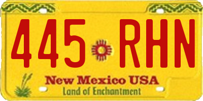 NM license plate 445RHN