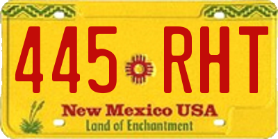 NM license plate 445RHT