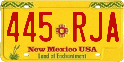 NM license plate 445RJA