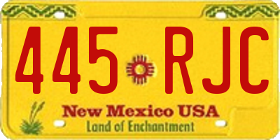 NM license plate 445RJC