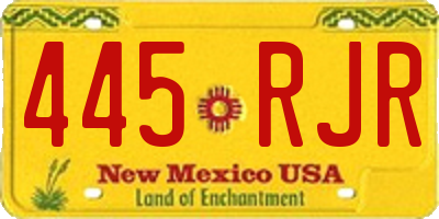 NM license plate 445RJR