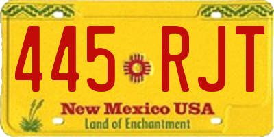 NM license plate 445RJT