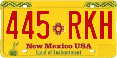 NM license plate 445RKH