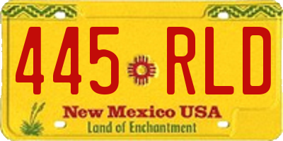 NM license plate 445RLD