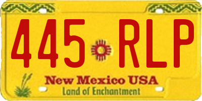 NM license plate 445RLP
