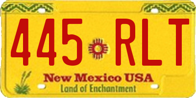 NM license plate 445RLT