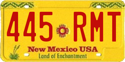 NM license plate 445RMT