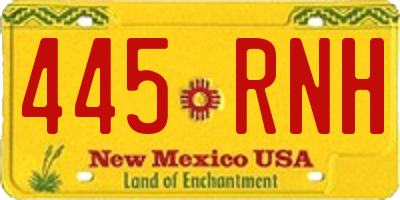 NM license plate 445RNH
