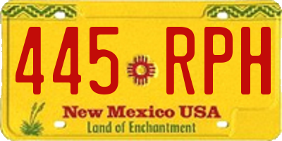 NM license plate 445RPH