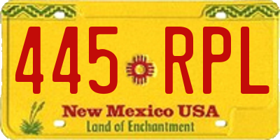 NM license plate 445RPL