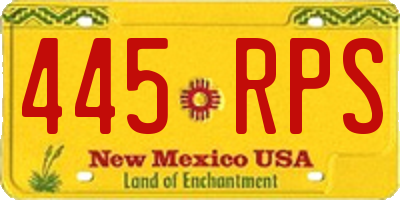 NM license plate 445RPS