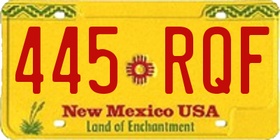 NM license plate 445RQF