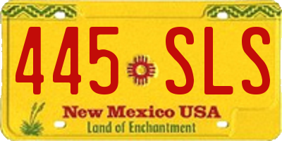 NM license plate 445SLS