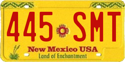 NM license plate 445SMT