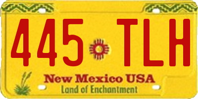 NM license plate 445TLH