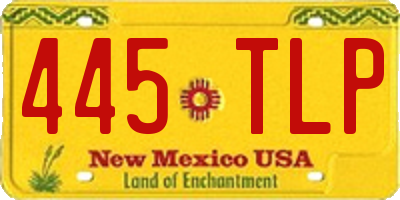 NM license plate 445TLP