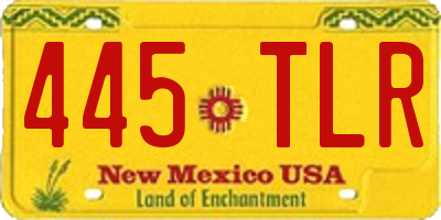 NM license plate 445TLR