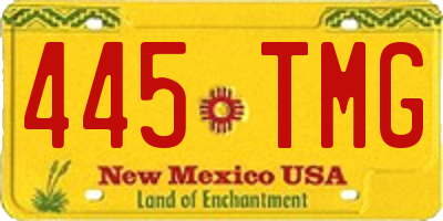 NM license plate 445TMG