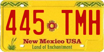 NM license plate 445TMH