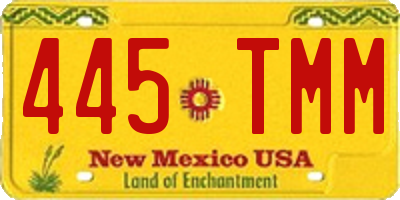 NM license plate 445TMM