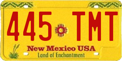 NM license plate 445TMT
