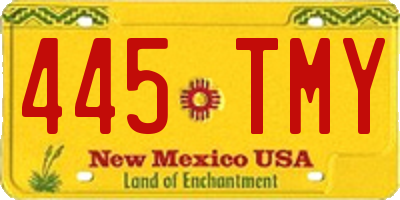 NM license plate 445TMY