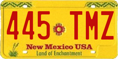 NM license plate 445TMZ