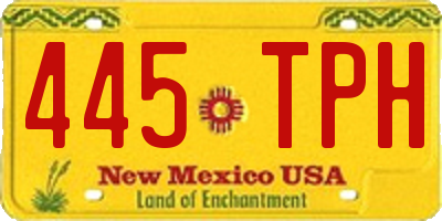 NM license plate 445TPH