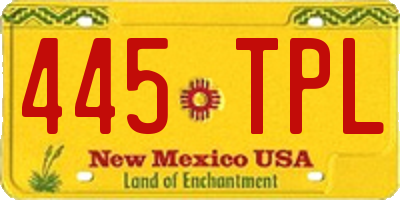 NM license plate 445TPL