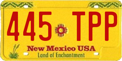NM license plate 445TPP