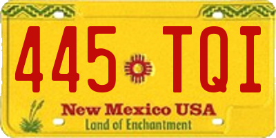 NM license plate 445TQI