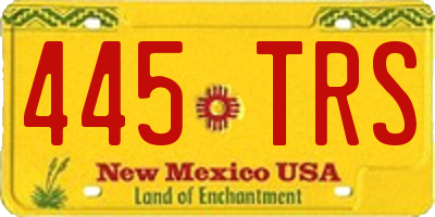 NM license plate 445TRS